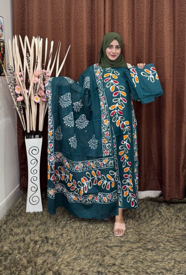 Unstitched Batik Three Piece